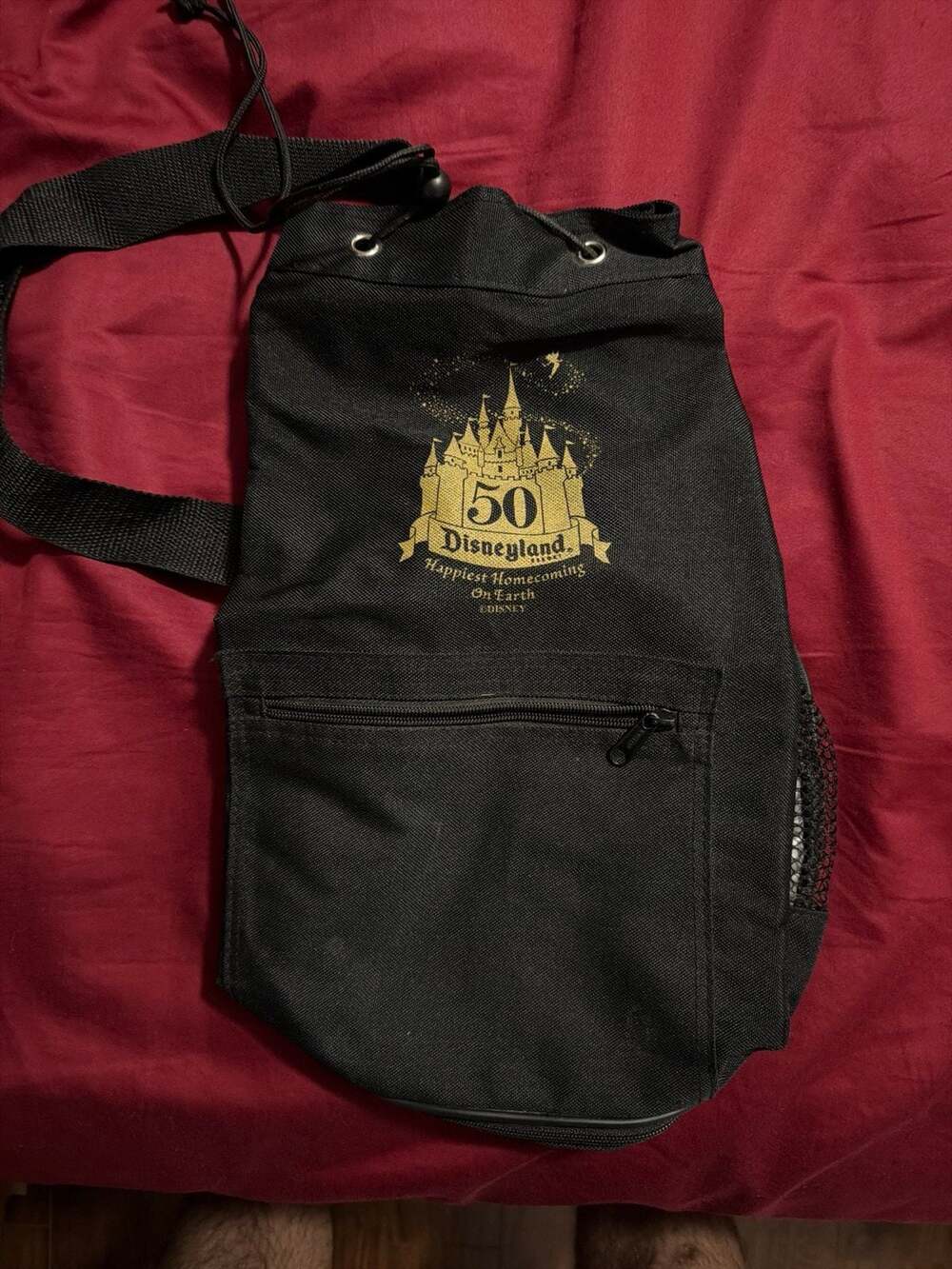 Disneyland 50th Anniversary Toppers Cooler Backpack Black Sling